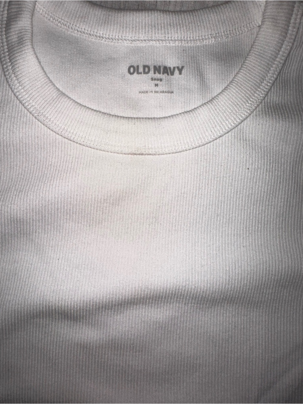 Old Navy women’s White Ribbed Crewneck T-shirt